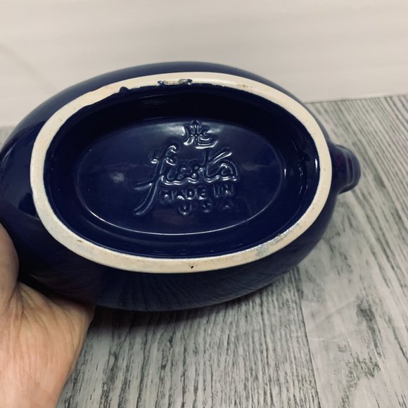 Vintage Fiesta ware USA Dark  Blue Gravy Boat Bowl - Picture 3 of 13